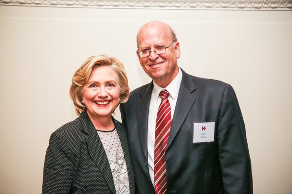 Bart S. Fisher with Hilary Rodham Clinton